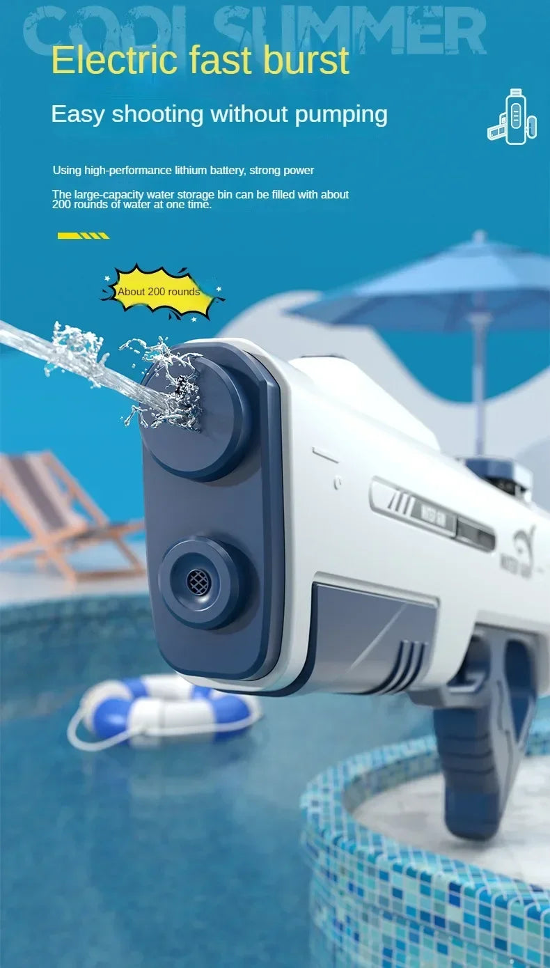 Automatic Electric Water Absorption High-Pressure Water Gun Toy for Kids