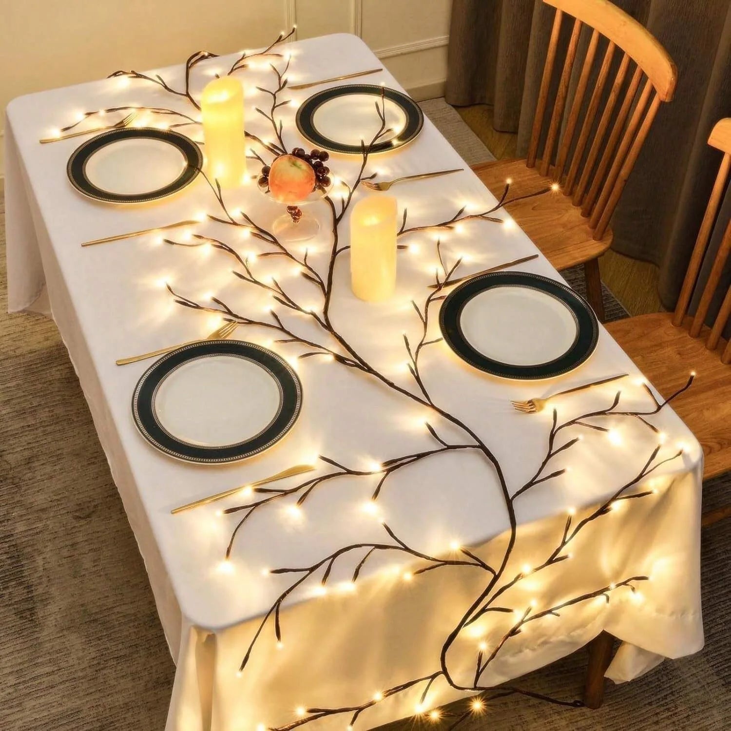 CowLost | product_id-144led-usb-bendable-artificial-willow-vine-string-lights-for-indoor-holiday-decor |13