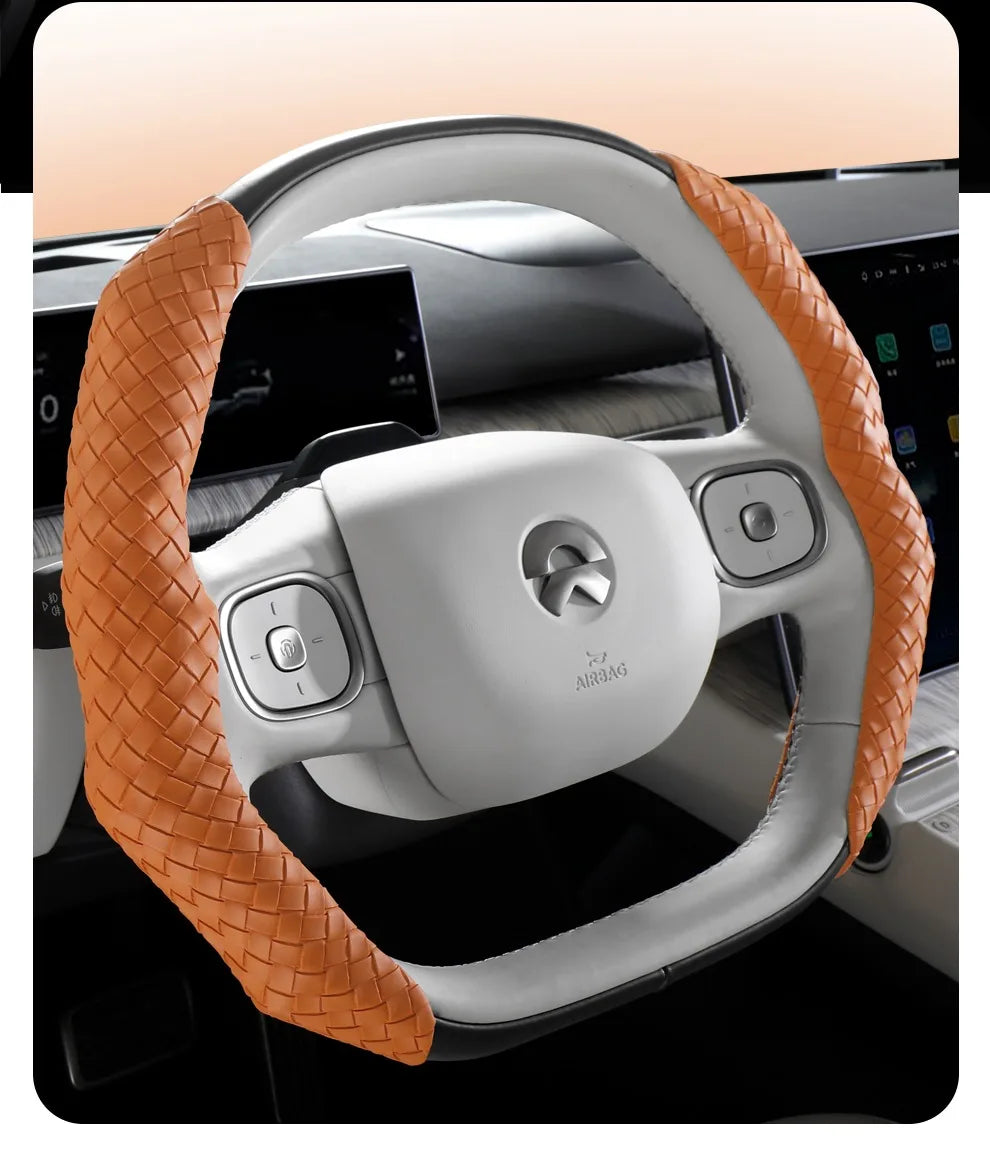 CowLost | luxury-braided-pu-leather-steering-wheel-cover |16