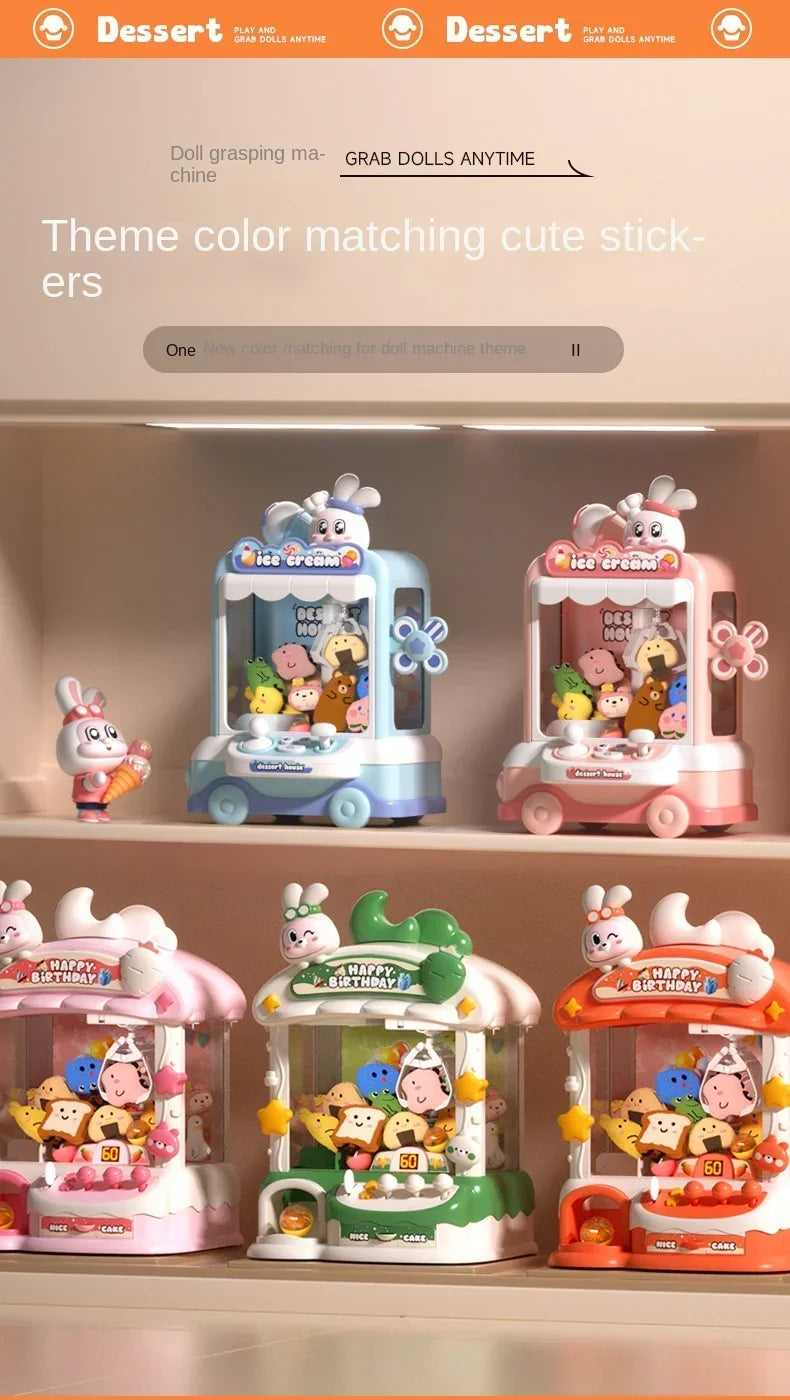 Cartoon Rabbit Claw Game Machine Coin Operated Toy for Kids