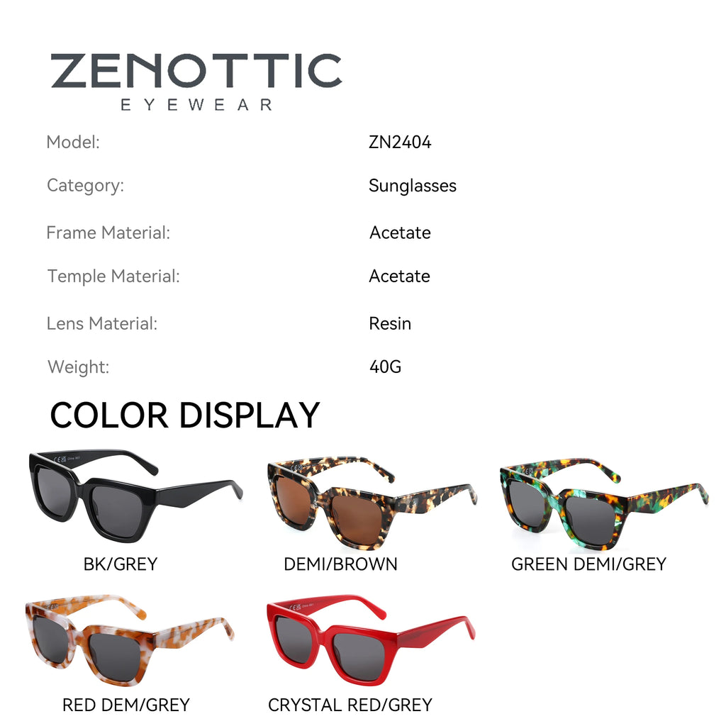 CowLost | zenottic-womens-fashion-sunglasses-polarized-uv-protection-square-acetate |3