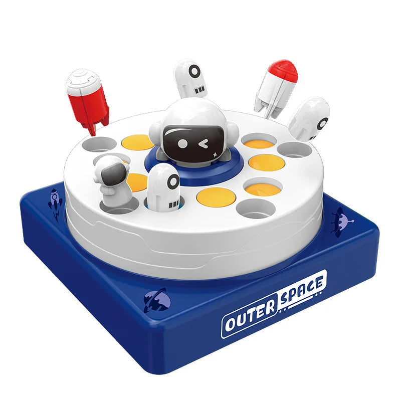 Rocket Launching Rotary Table Airship Catapult Bouncing Turntable Training Toy Gift