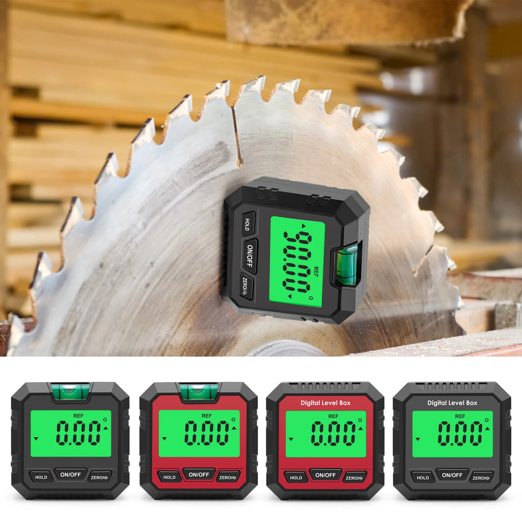 Mini Digital Magnetic Protractor Inclinometer 360° Angle Gauge with Backlight