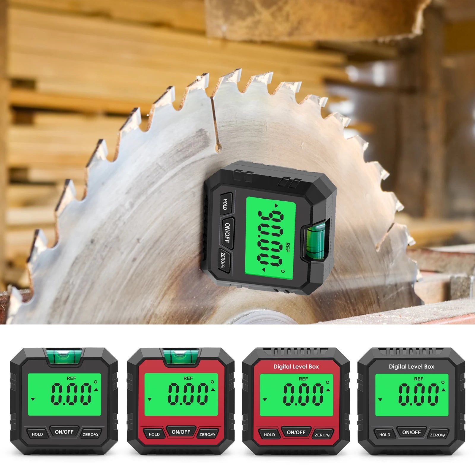 Mini Digital Magnetic Protractor Inclinometer 360° Angle Gauge with Backlight