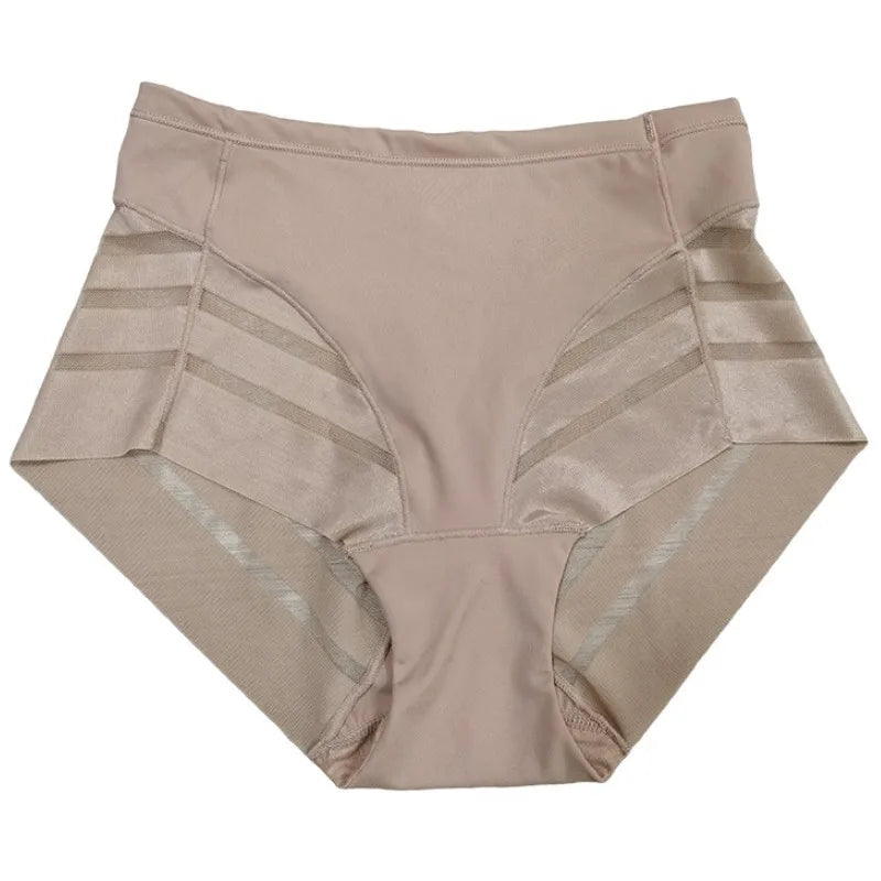 CowLost | product_id-3pcs-womens-high-waist-seamless-mesh-tummy-control-ice-silk-panties |5
