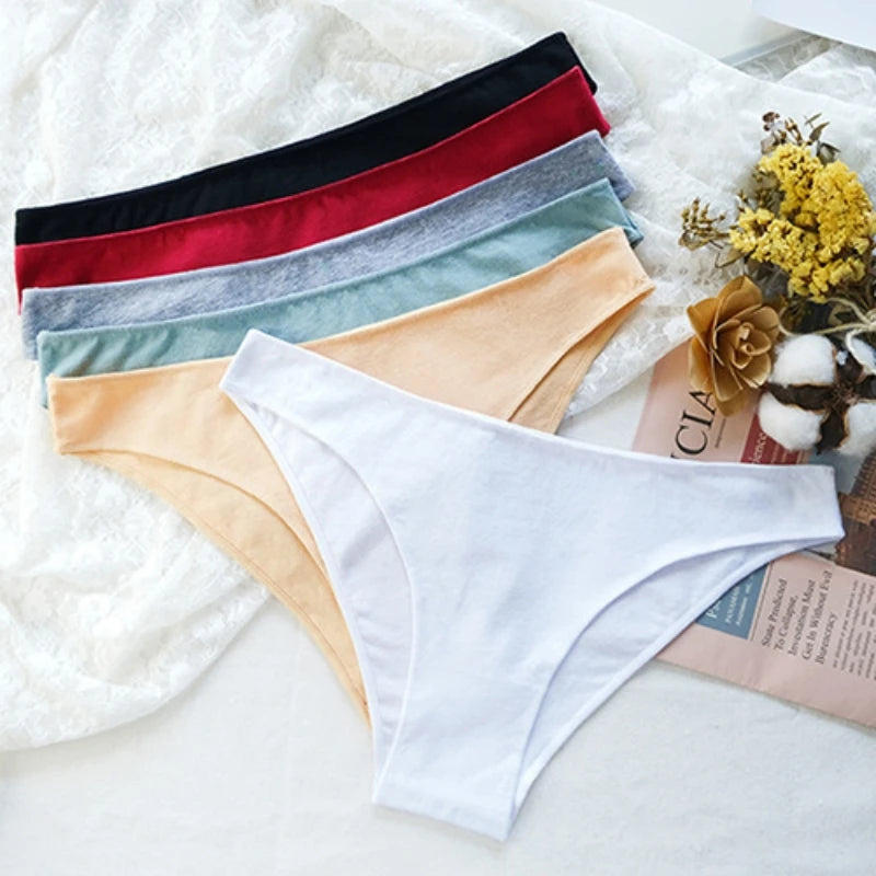 CowLost | product_id-4-pack-women-s-cotton-low-rise-seamless-breathable-briefs-solid-colors |1