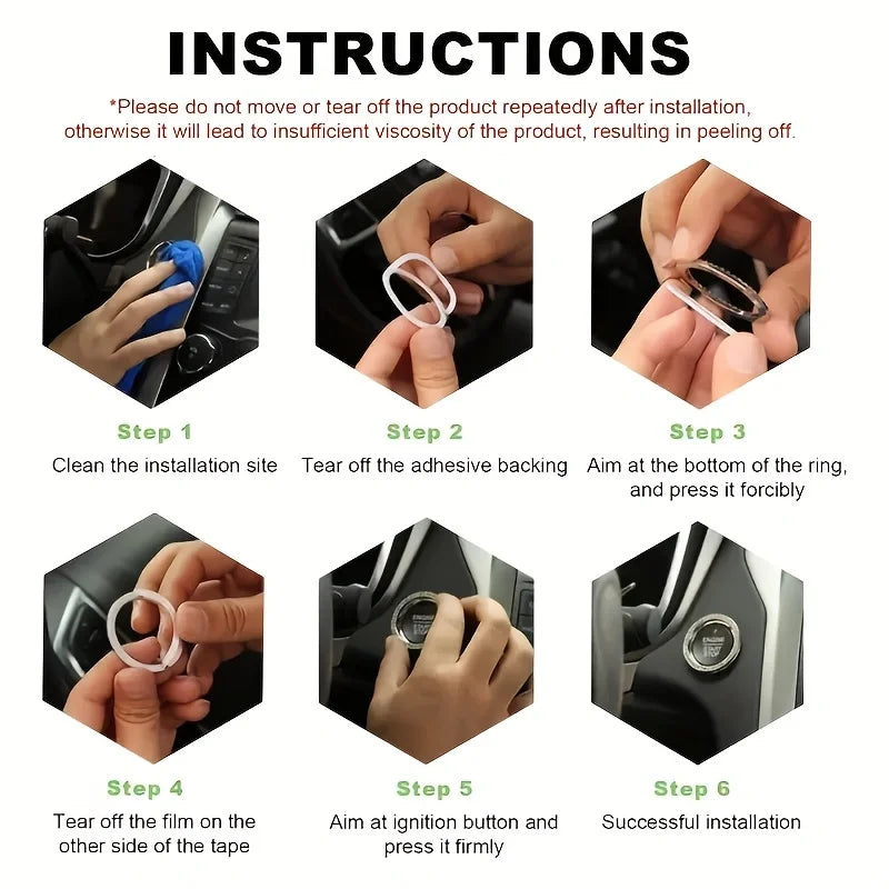 CowLost | product_id-car-start-button-decoration-sticker-with-artificial-diamonds-for-ignition-switch |8