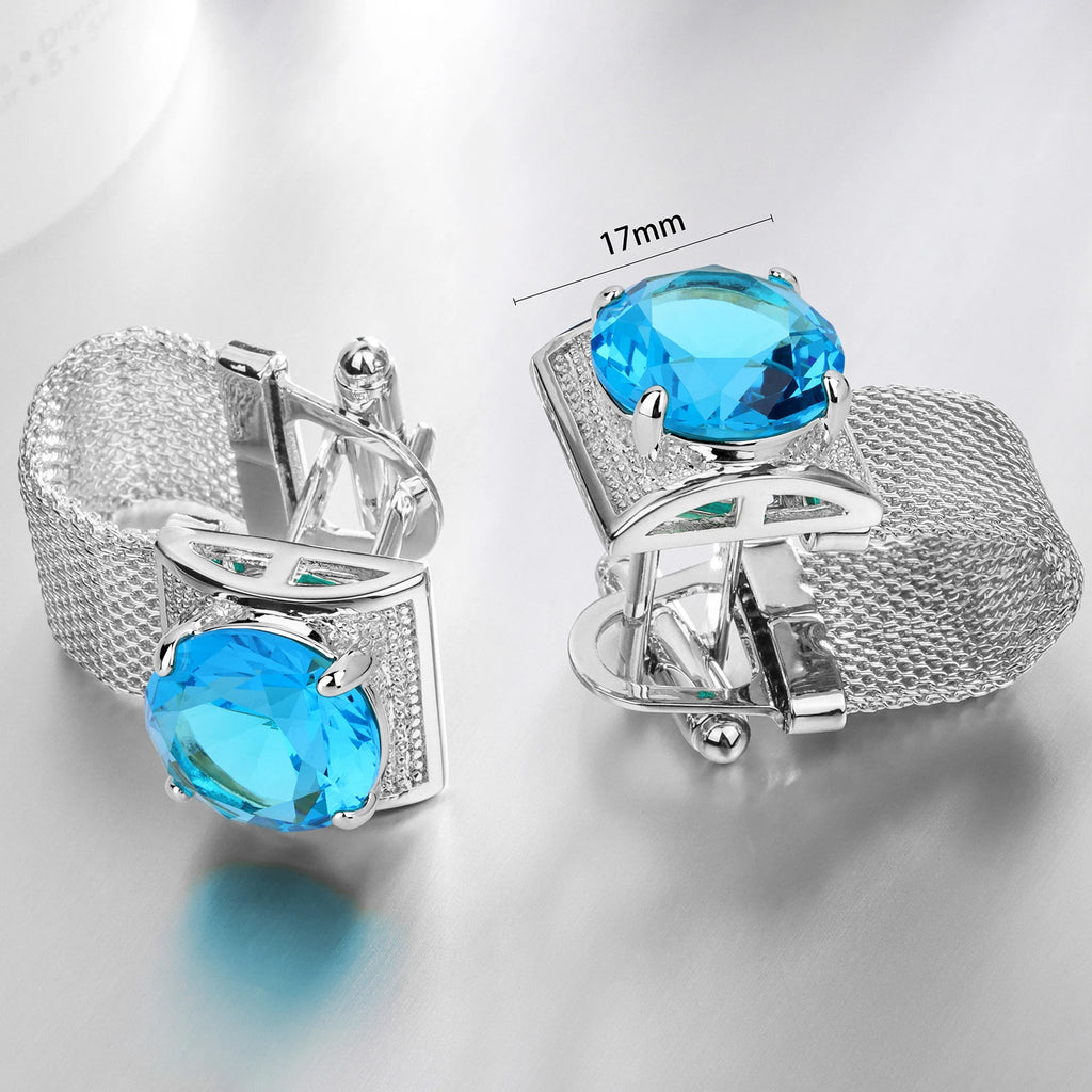 CowLost | clothing-accessories-hawson-mens-silver-birthstone-crystal-cufflinks-luxury |2