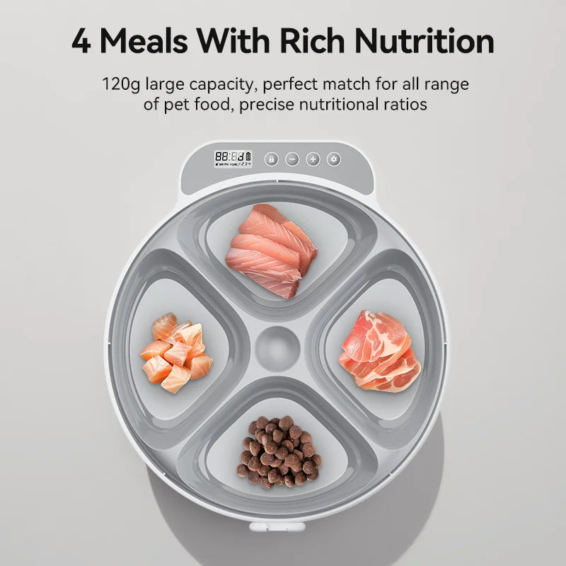 CowLost | cat-food-rojeco-wireless-automatic-cat-feeder-for-4-meals-wet-dry-food-dispenser |3