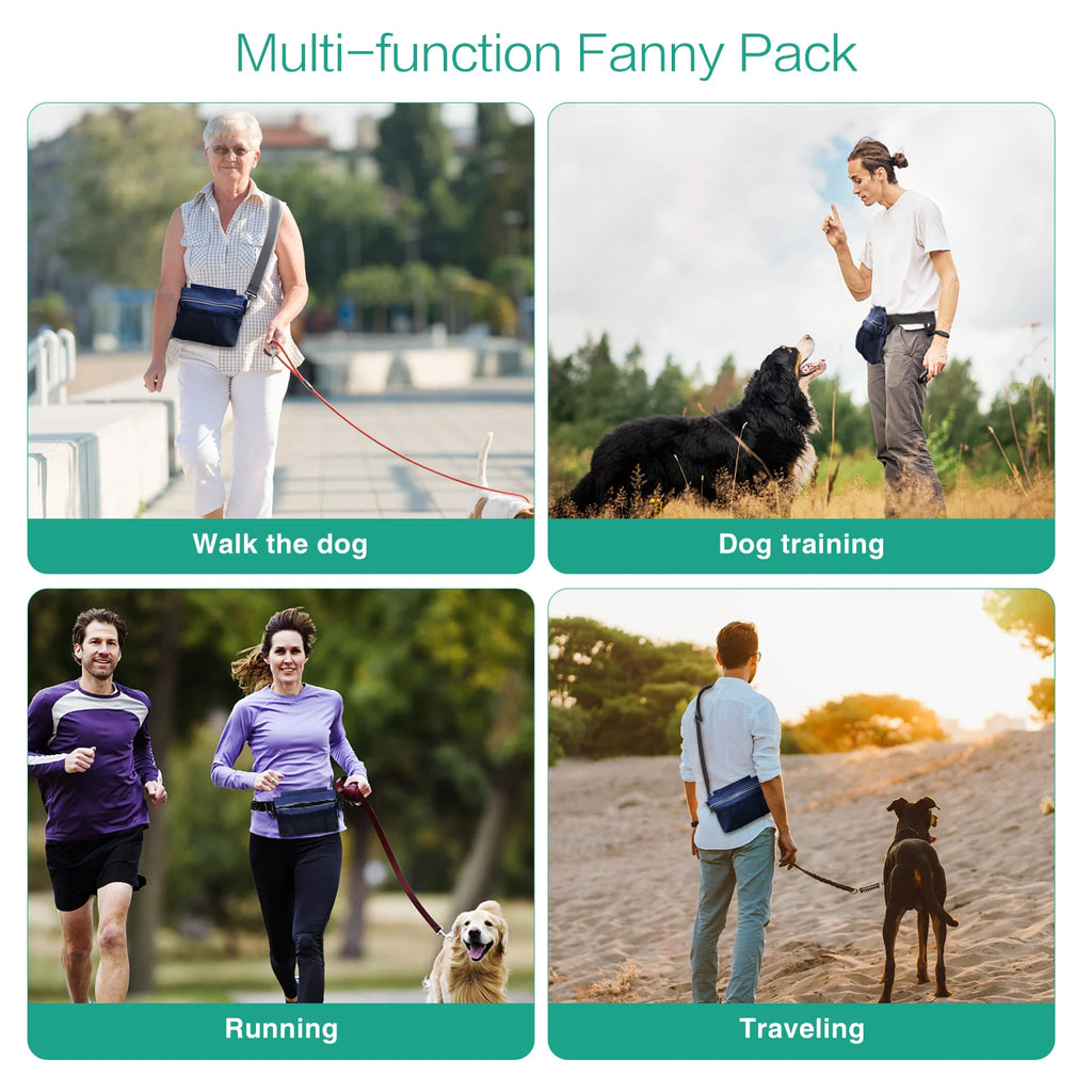 ORIA Hands-Free Dog Training Waist Pack with Treat Pouch & Poop Bag Dispenser