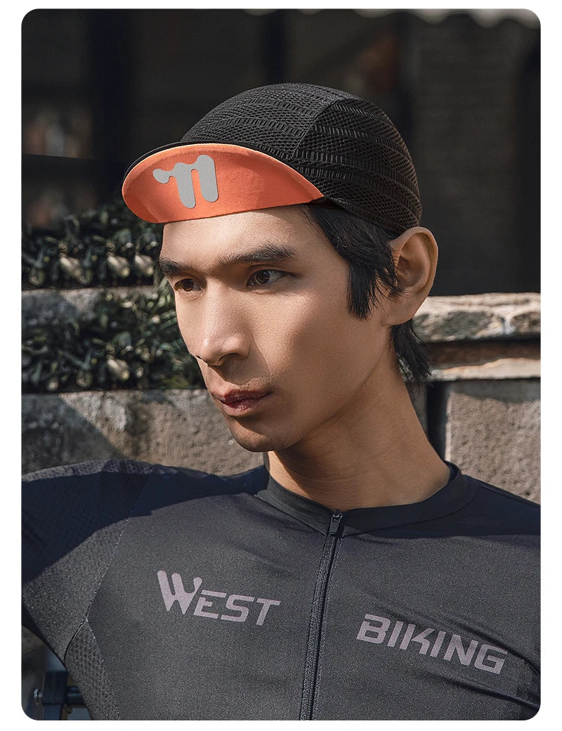 CowLost | west-biking-cycling-cap-with-brim-summer-sunscreen-quick-dry-sport-hat-bicycle-hat-balaclava-unisex-breathable-hat-bike-headwear |51