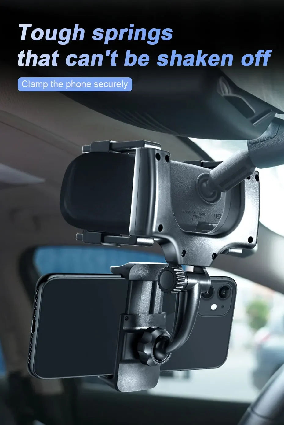 CowLost | mobile-phone-car-mounts-product_id-rearview-mirror-phone-holder-car-mount-stable-rotating-smartphone-bracket |8
