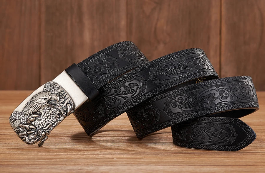 CowLost | 3-5cm-eagle-automatic-buckle-belt-emboss |17