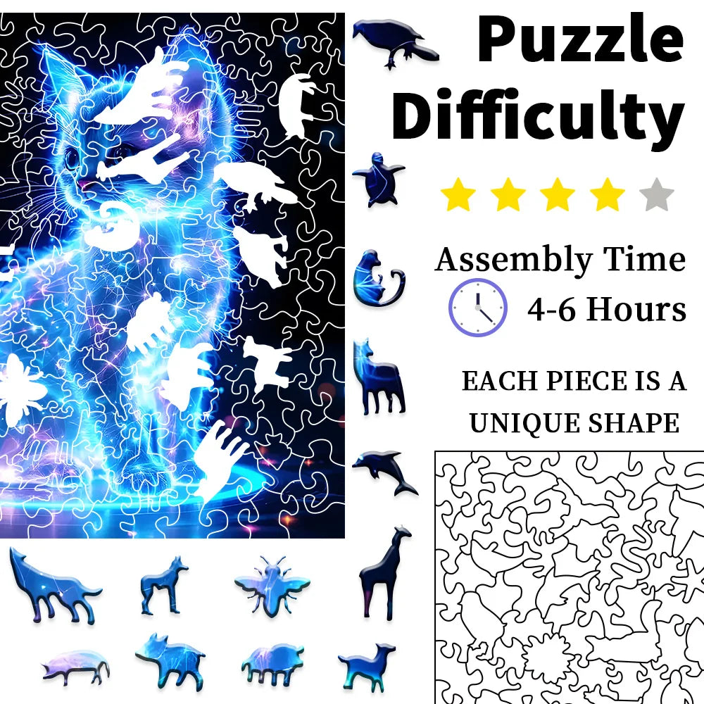 CowLost | product_id-fluorescent-cat-wooden-jigsaw-puzzle-for-adults |3