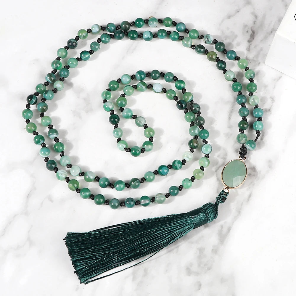CowLost | handbags-bohemian-108-beaded-mala-tassel-necklace-natural-stone-yoga-jewelry |12