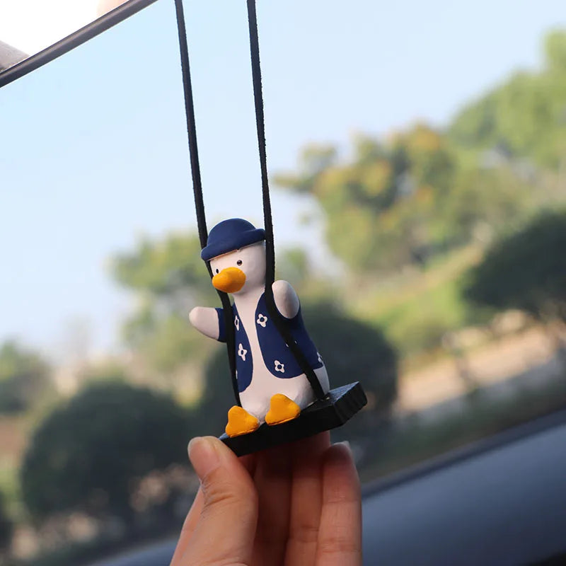 CowLost | product_id-gypsum-bowknot-duck-pendant-car-rearview-mirror-swing-gift |12