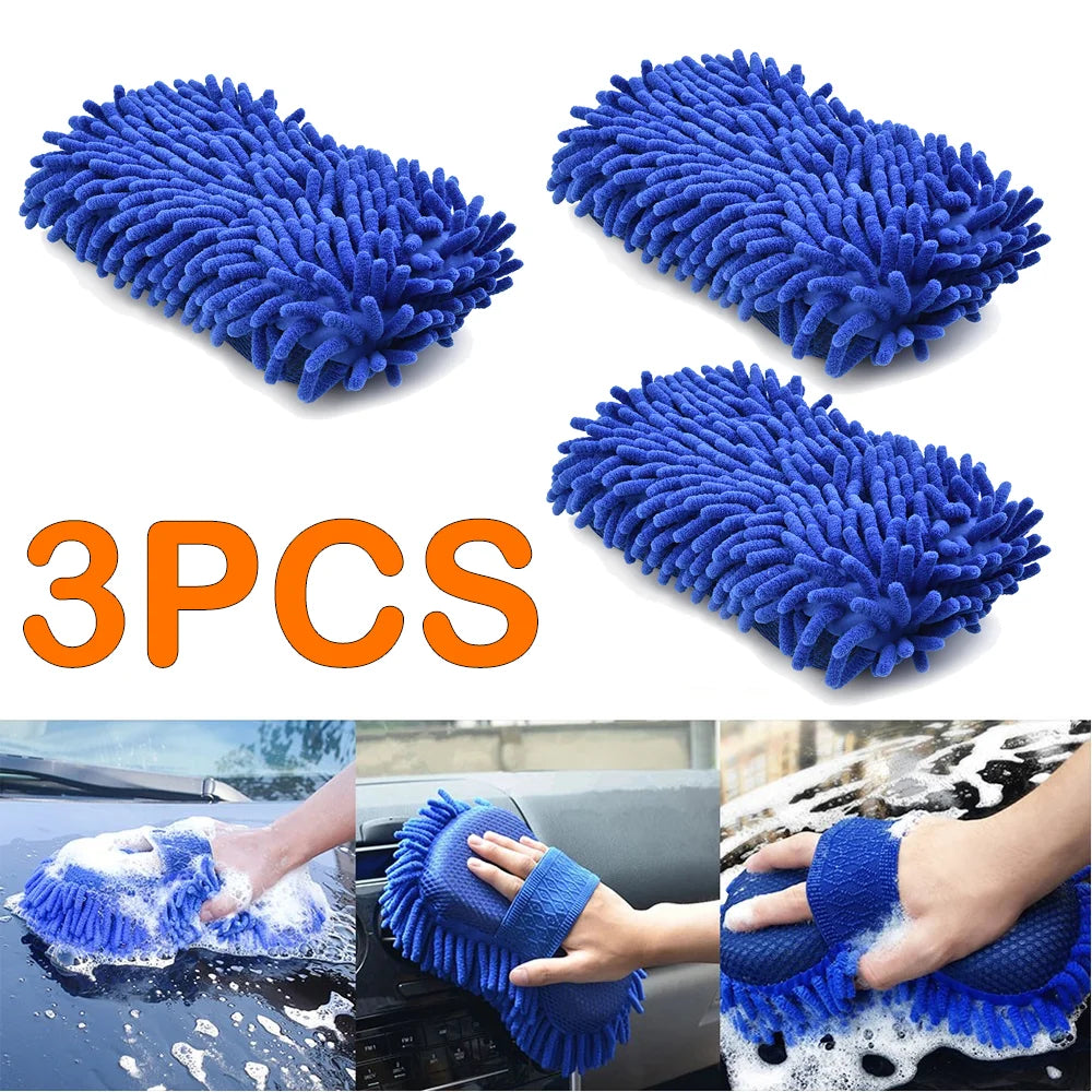 CowLost | product_id-microfiber-chenille-car-wash-sponge-gloves-1-3pcs-cleaning-brush-pad |1