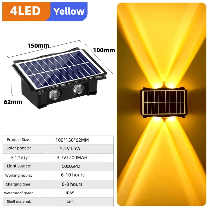 CowLost | product_id-solar-waterproof-led-wall-light-outdoor-high-brightness-up-down-garden-light |26