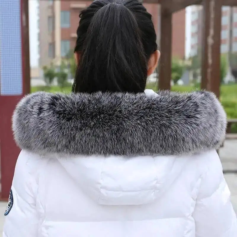 CowLost | fox-fur-collar-for-women-luxury-warm-winter-coat-trim-scarf |11