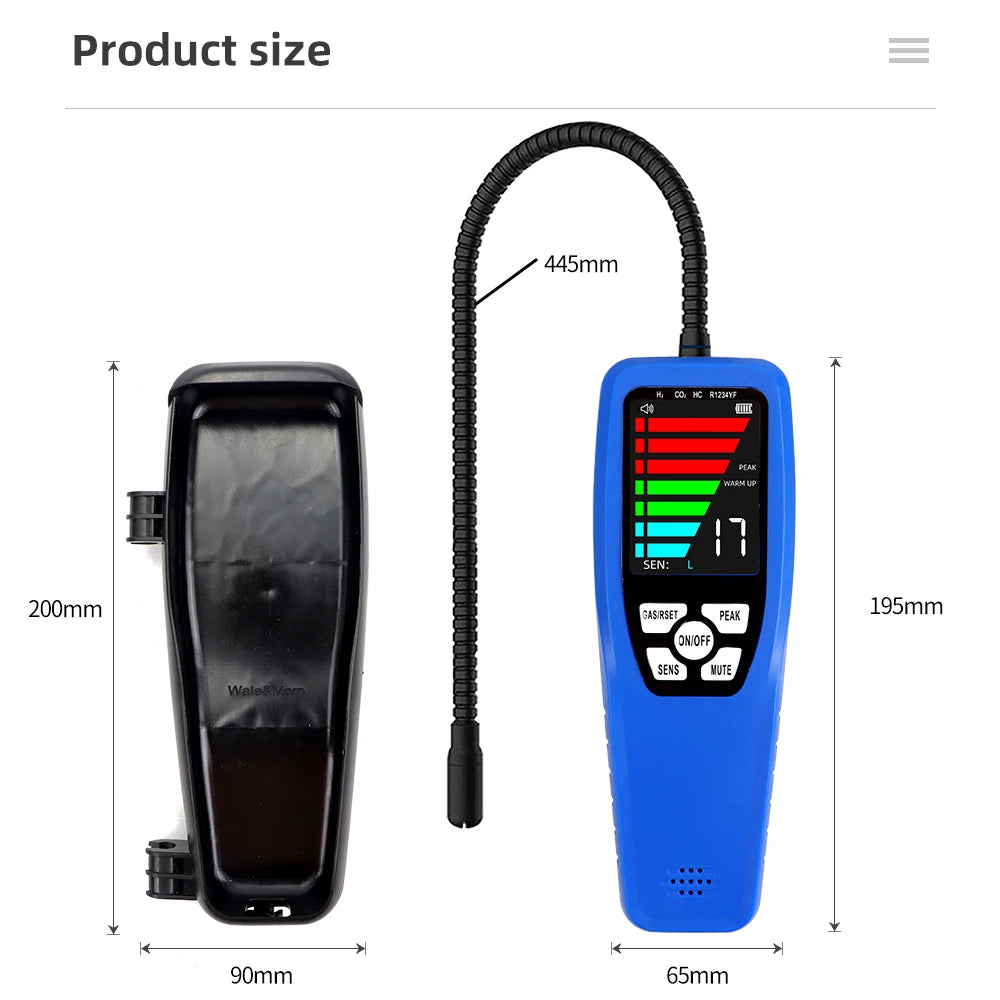 LD200 LD600 Halogen & Combustible Gas Leak Detector with 0-100% LEL Alarm and LCD Display