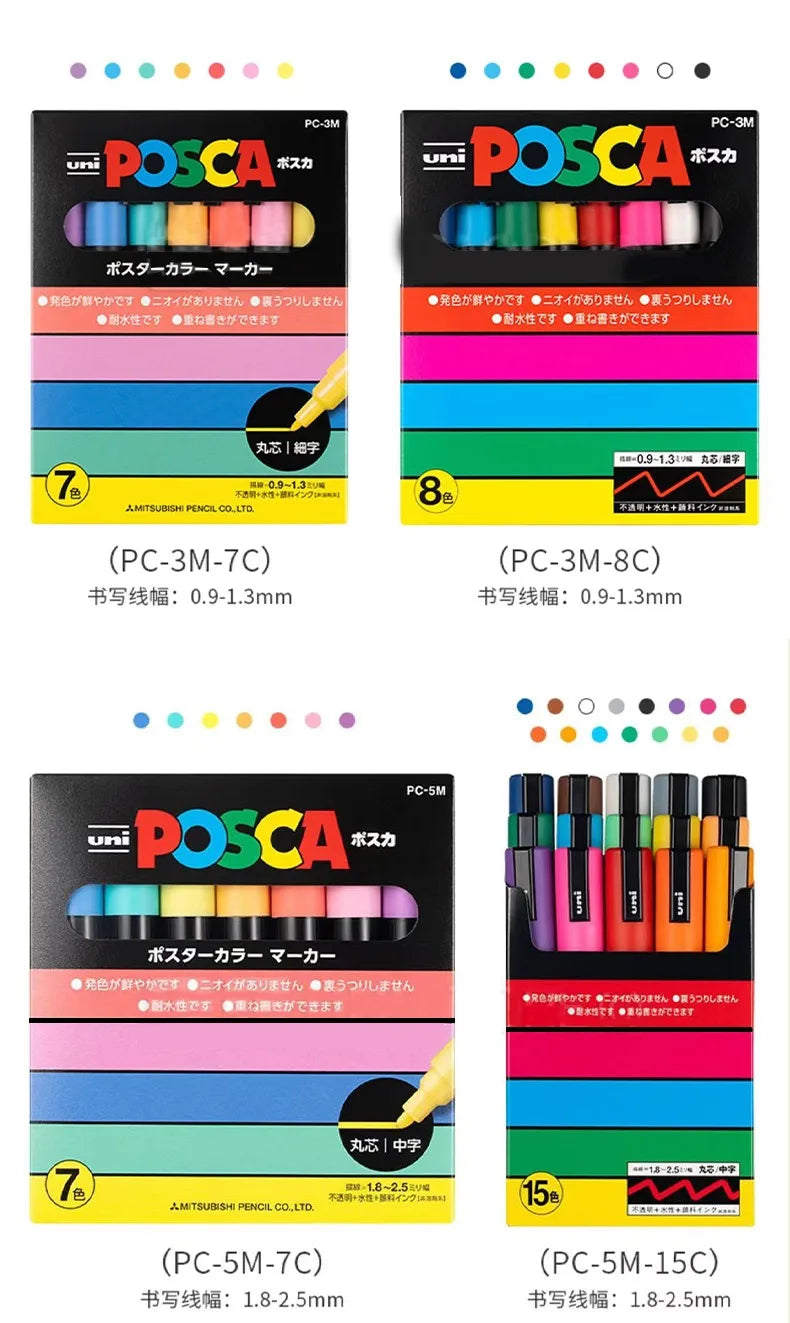 CowLost | product_id-uni-posca-marker-set-pc-1m-3m-5m-8k-17k-non-toxic-permanent-manga-paints-36-colors |13