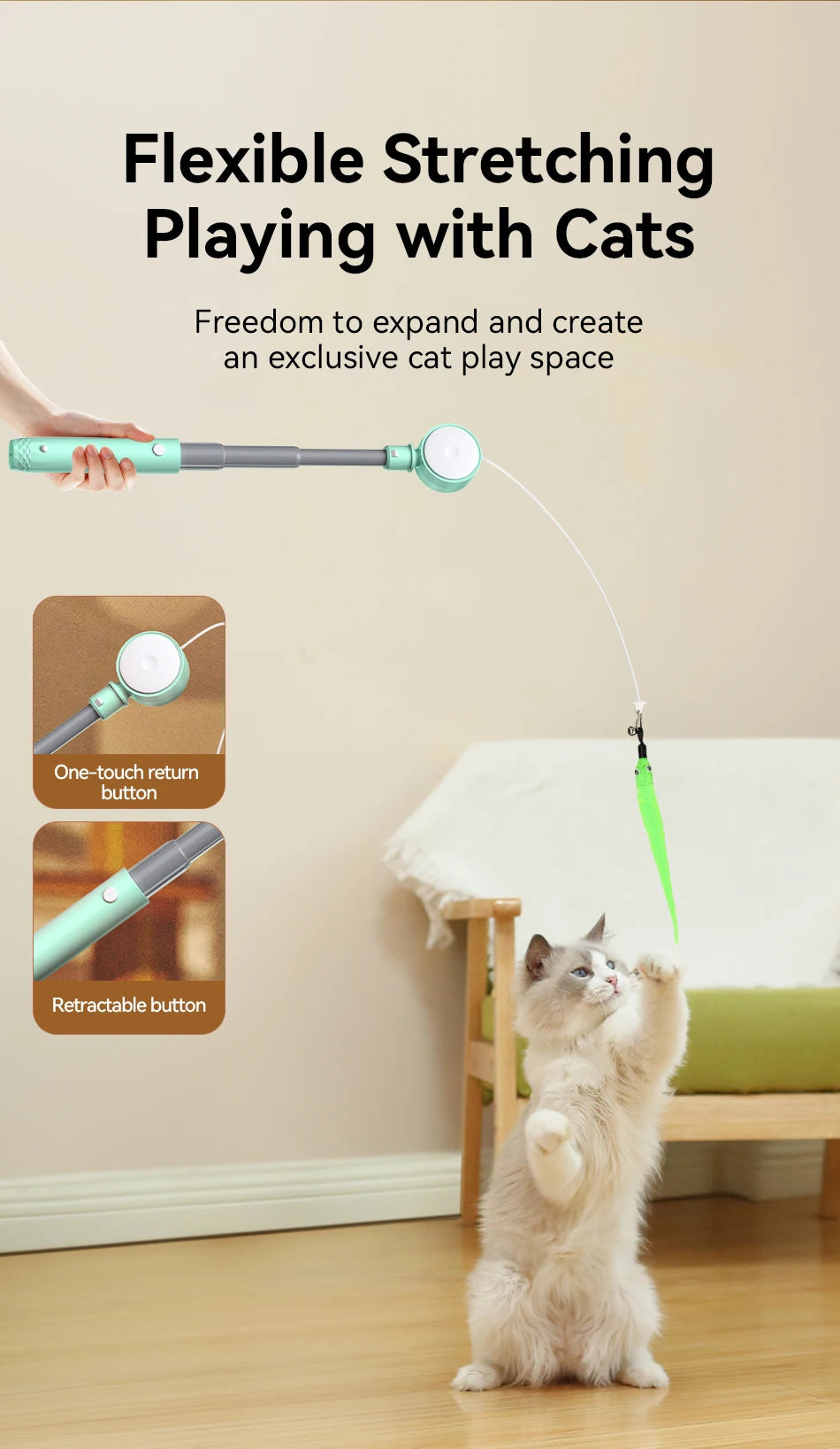 CowLost | cat-treats-rojeco-interactive-retractable-cat-laser-toy-with-feather-teaser |9