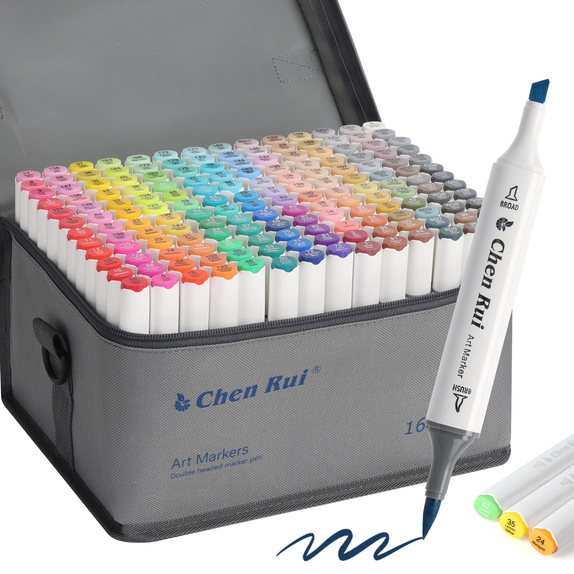 CowLost | product_id-chen-rui-168-color-dual-tip-permanent-art-markers-with-brush-chisel-tips |1