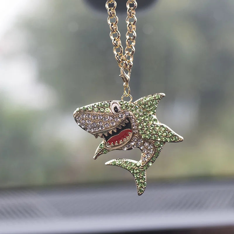 CowLost | product_id-alloy-shark-metal-car-rearview-mirror-pendant-hanging-ornament |6