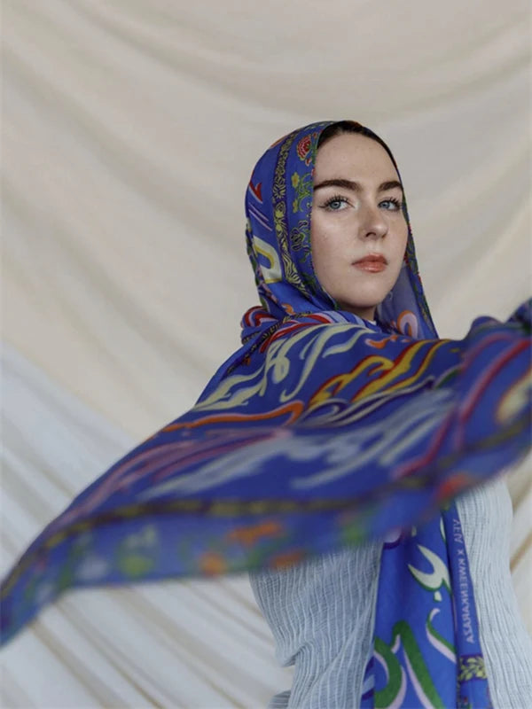 CowLost | watercolor-hijab-print-women-bohemian-soft-muslim-hijab |40