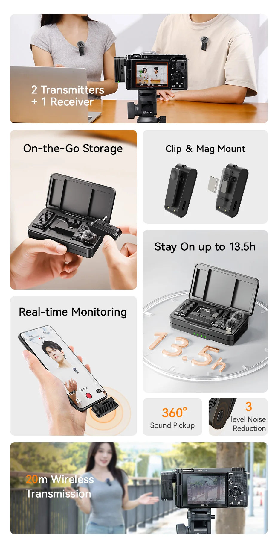 CowLost | ulanzi-a100-wireless-microphone-lavalier-mic-for-iphone-16-15-pro-max |7