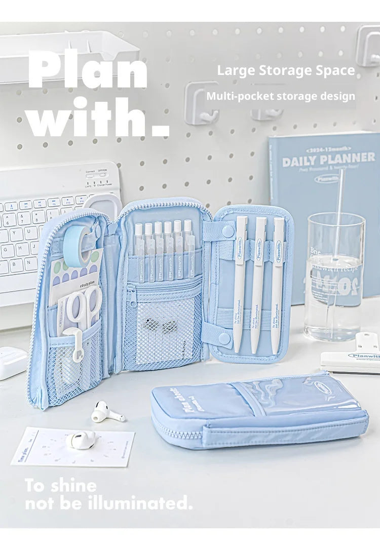 CowLost | product_id-planwith-multi-purpose-standing-pencil-bag-with-detachable-3-layer-desktop-organizer-for-school-work |13