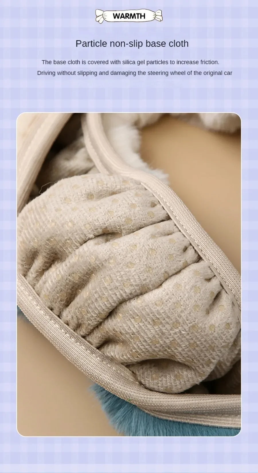 CowLost | soft-and-fluffy-otter-rabbit-plush-steering-wheel-cover-for-13-4-15-75-diameter-steering-wheels |12