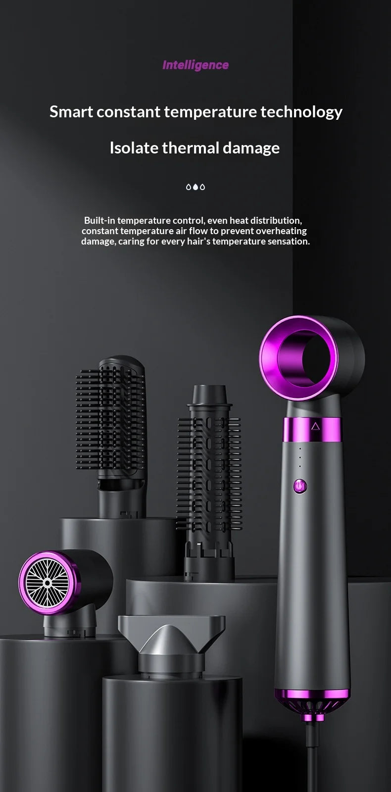 CowLost | product_id-homefish-5-in-1-electric-hair-dryer-with-straightener-curling-iron-hot-air-comb-diffuser-ac-motor |16