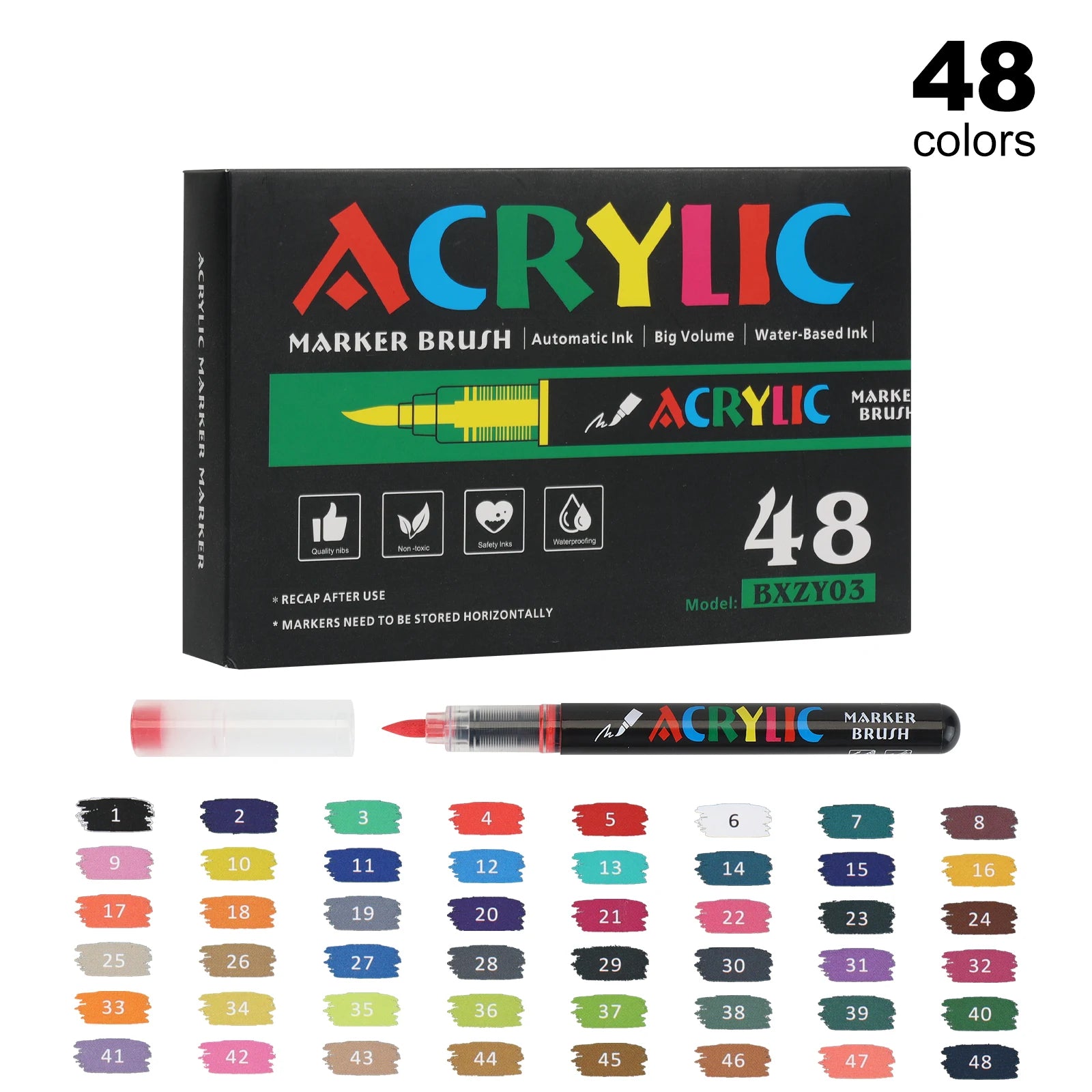 CowLost | product_id-120-color-liquid-acrylic-paint-markers-set-with-soft-brush-tips-for-art-and-drawing |10