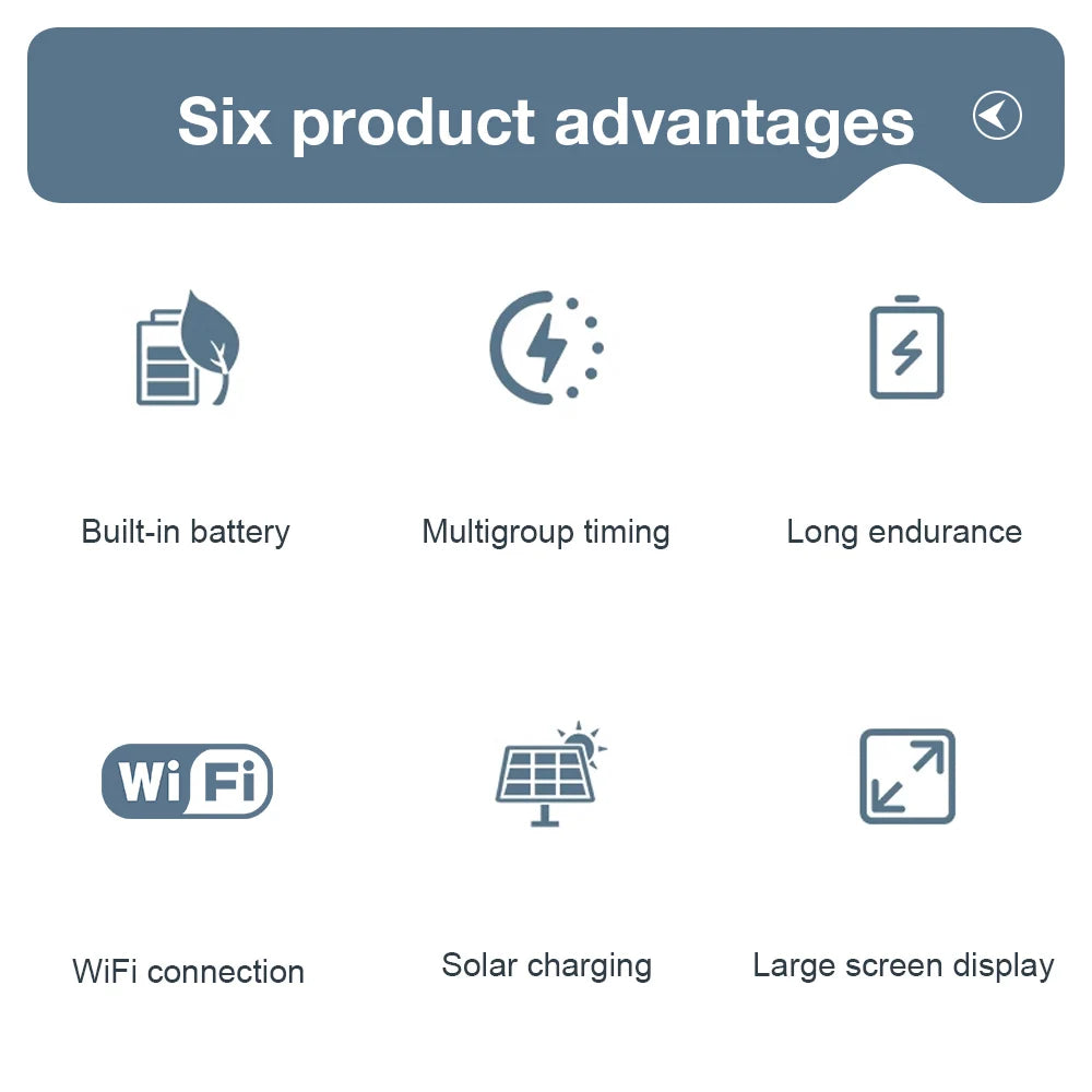 WiFi Solar Irrigation Timer 1/2/4 Outlet Smart Watering Controller for Garden Greenhouse