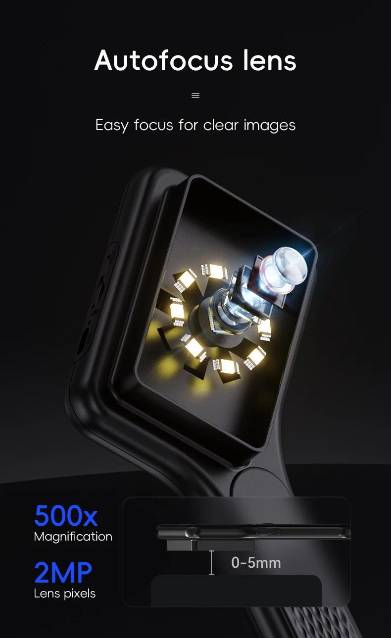 CowLost | 500x-handheld-microscope-3-0-inch-screen-with-magnifying-glass-portable-electronic-repair-microscopes-support-photoes-and-video |10