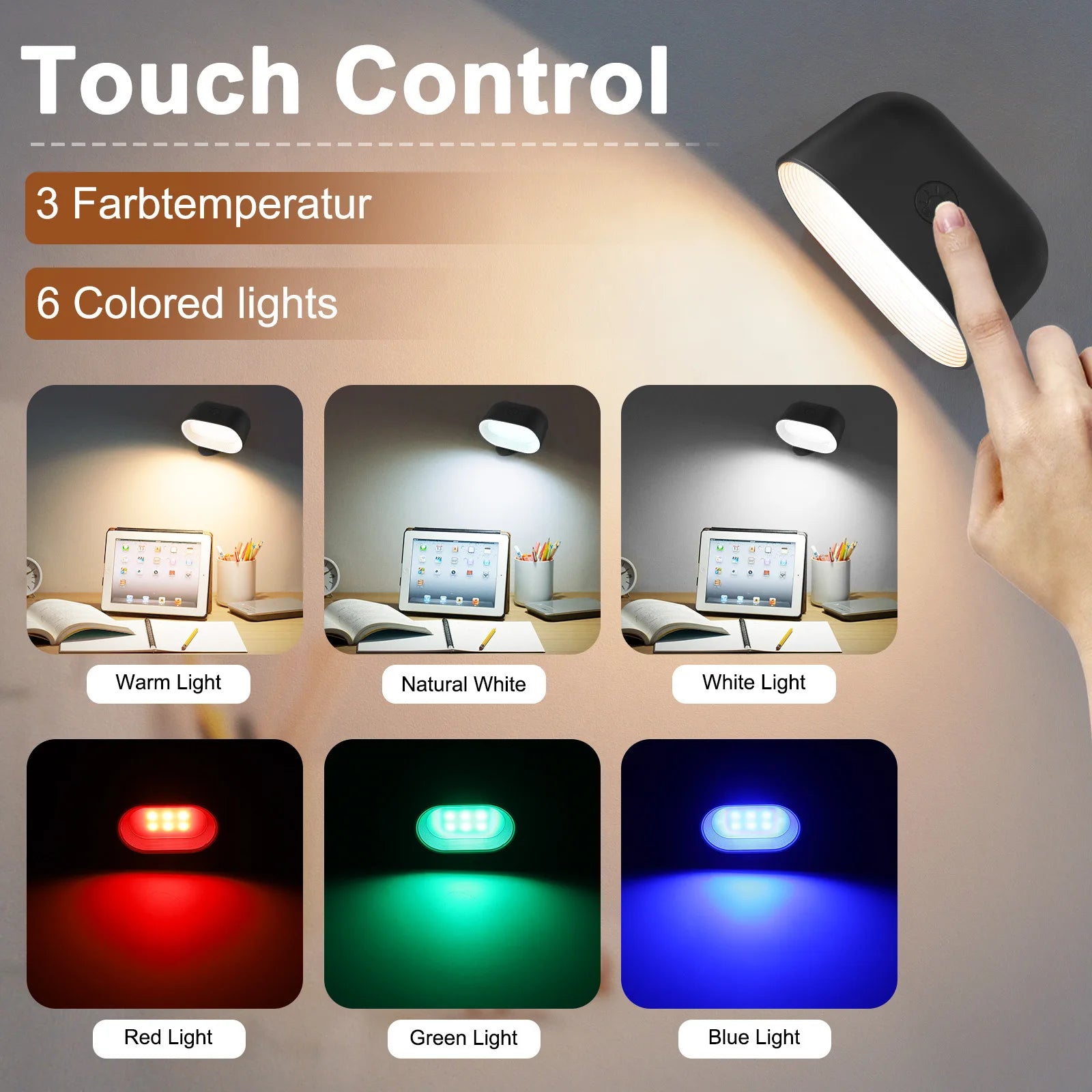 CowLost | product_id-magnetic-rechargeable-round-led-wall-light-with-360-rotation-touch-remote-control |4