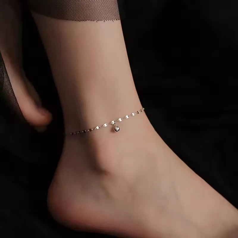 CowLost | handbags-sam-panda-925-sterling-silver-butterfly-zircon-tassel-anklet-for-women |47