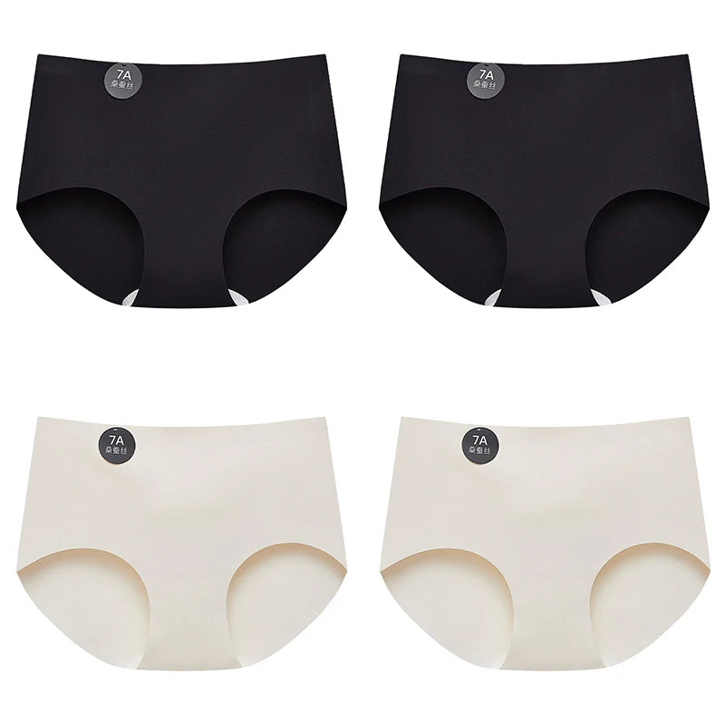 CowLost | product_id-fallsweet-4-pack-seamless-mulberry-silk-womens-briefs-m-2xl-lightweight-underwear |16