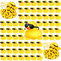 CowLost | product_id-10-200pcs-mini-rubber-duck-toys-with-sunglasses-squeak-float-party-favors-prizes-car-decor |1