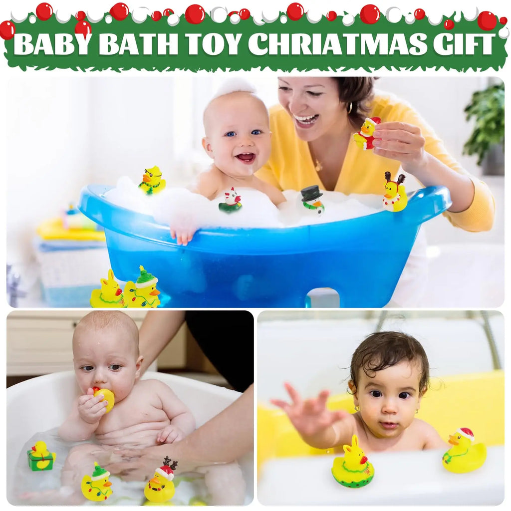 CowLost | product_id-50-100pc-christmas-rubber-ducks-bath-toys-party-favors-gift-exchange |6