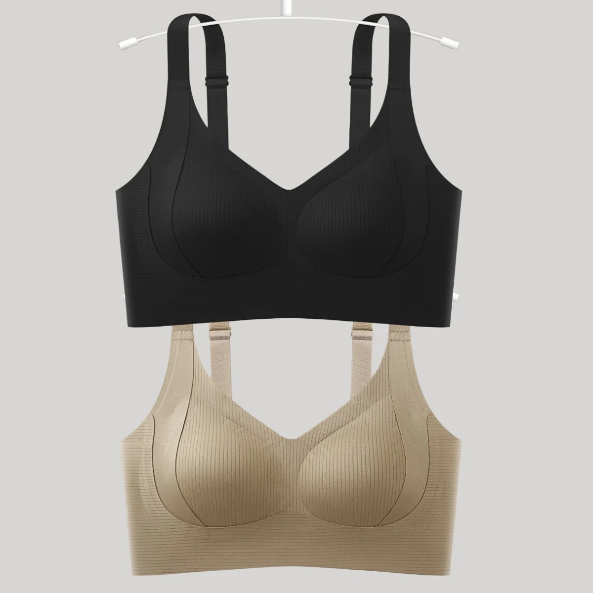 CowLost | product_id-2-pack-plus-size-wireless-push-up-bras-for-women-seamless-padded-wide-straps-m-4xl |15