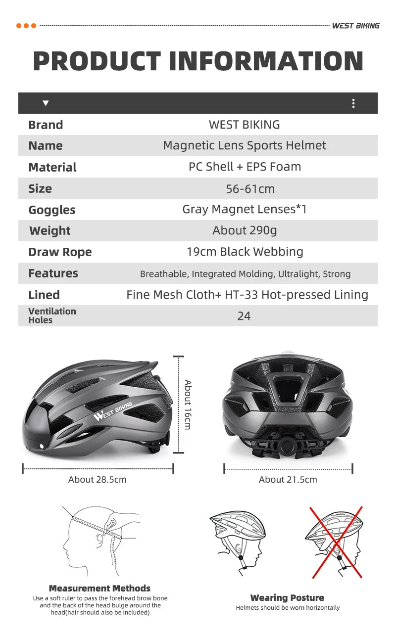 CowLost | west-biking-integrated-ultralight-bike-helmet-with-taillight-goggle-men-women-cycling-safety-hat-mtb-road-bike-motorcycle-helmet |38