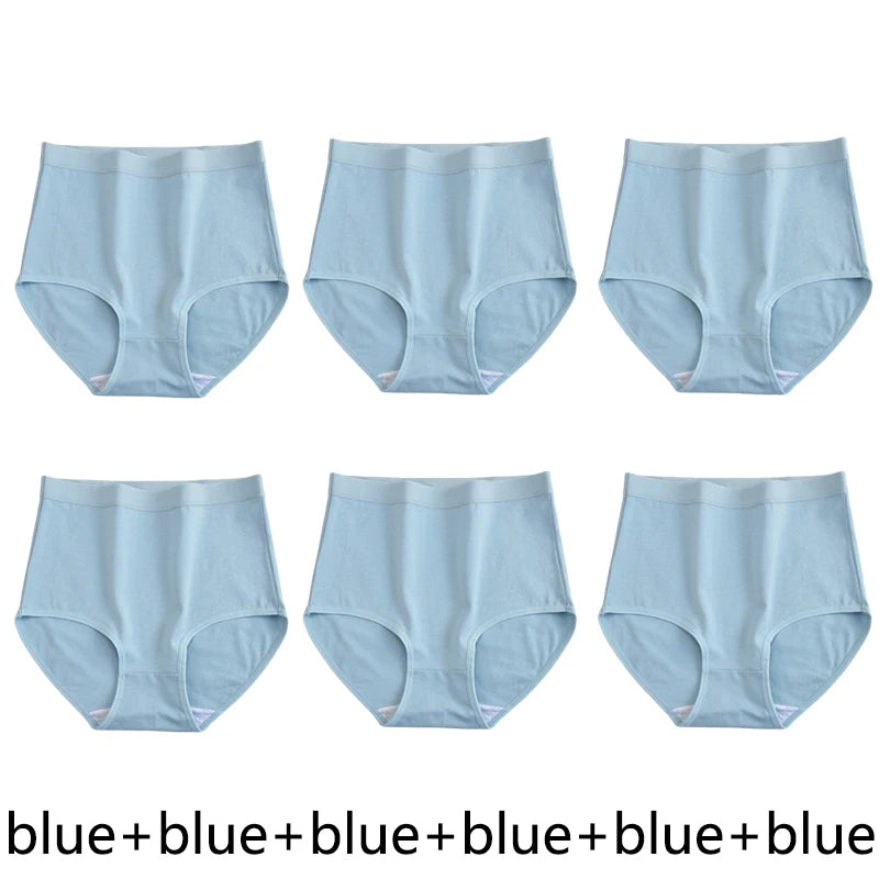 CowLost | product_id-fallsweet-6pcs-plus-size-womens-cotton-seamless-breathable-briefs |5