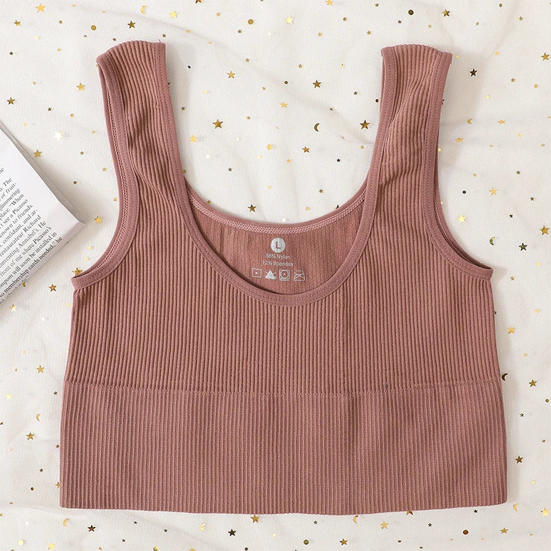 CowLost | product_id-seamless-ribbed-wireless-sports-bra-tank-top-crop-for-women |16