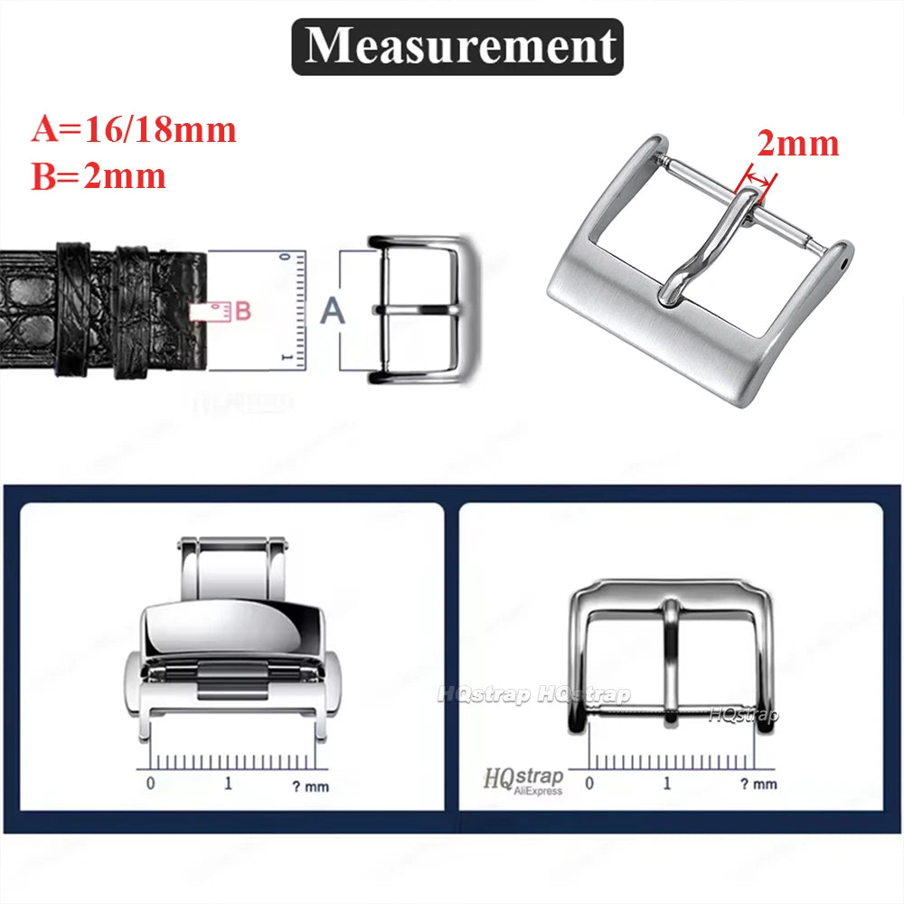 CowLost | product_id-16mm-18mm-stainless-steel-matte-pin-buckle-universal-leather-strap-replacement |6