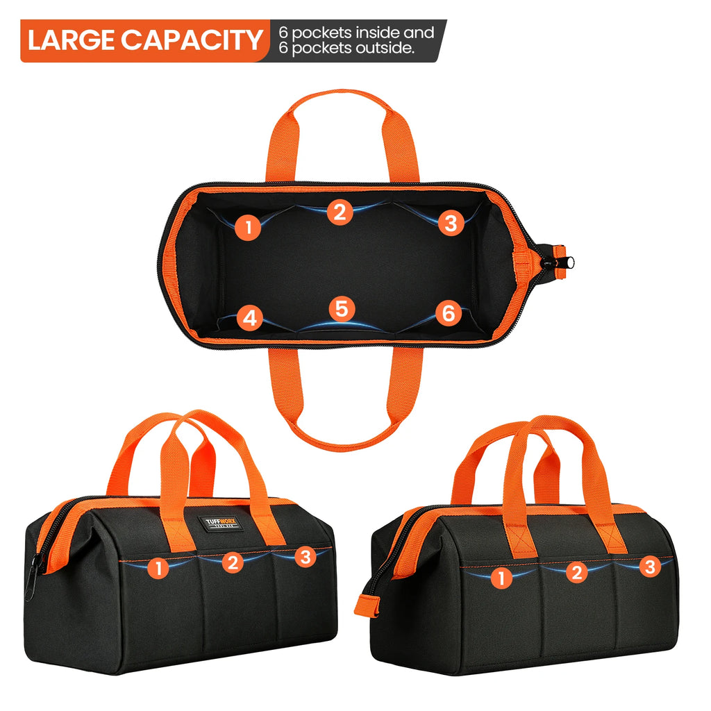 CowLost | product_id-14inch-electrician-tool-bag-with-12-pockets-heavy-duty-for-diy-and-craftsmen |4