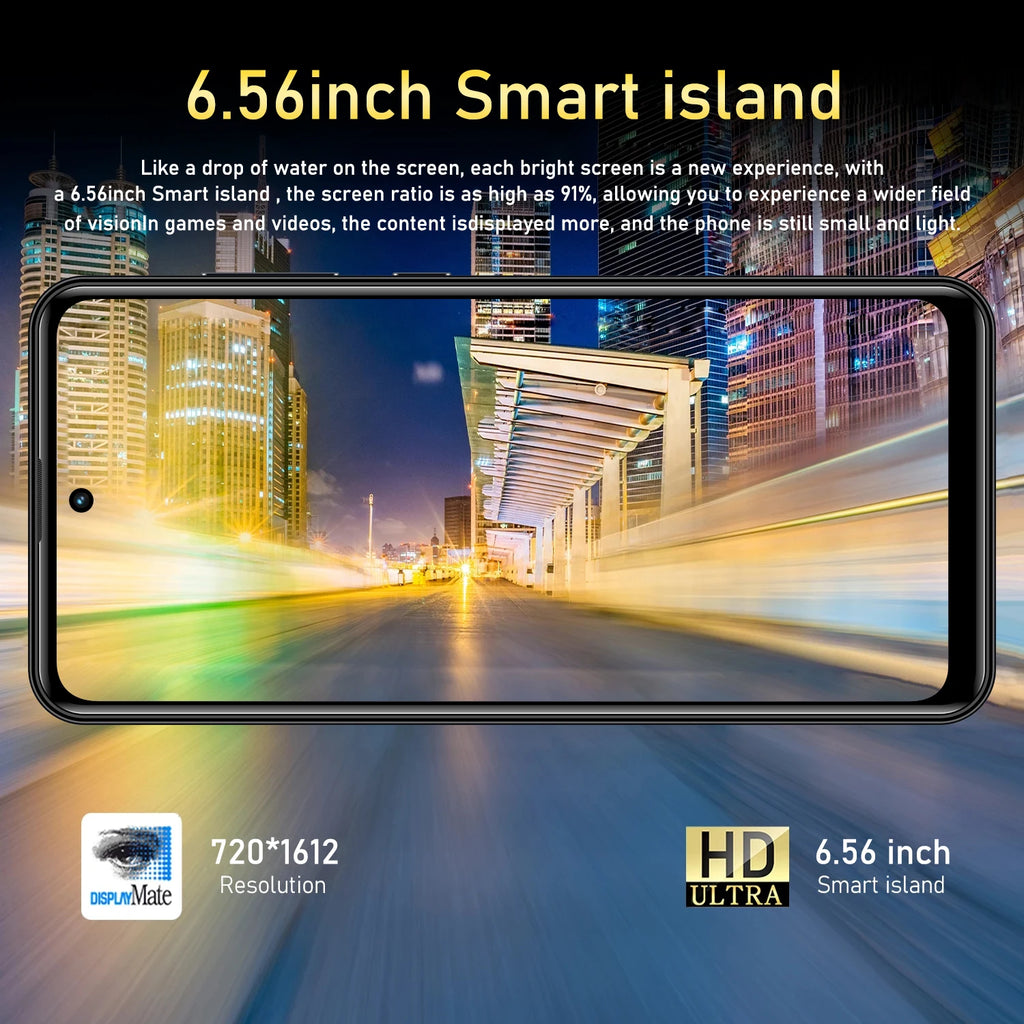 CowLost | fuffi-pura80-pro-smartphone-4gb-32gb-3100mah-battery-5-13mp-camera-6-56-inch-5g-network-dual-sim-android-phone |10