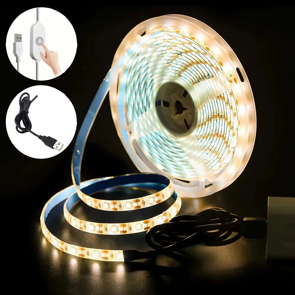 CowLost | light-ropes-strings-product_id-5v-usb-led-strip-light-flexible-cuttable-white-warm-white-adhesive-tape-for-tv-backlight-cabinet-bedroom-decor |1