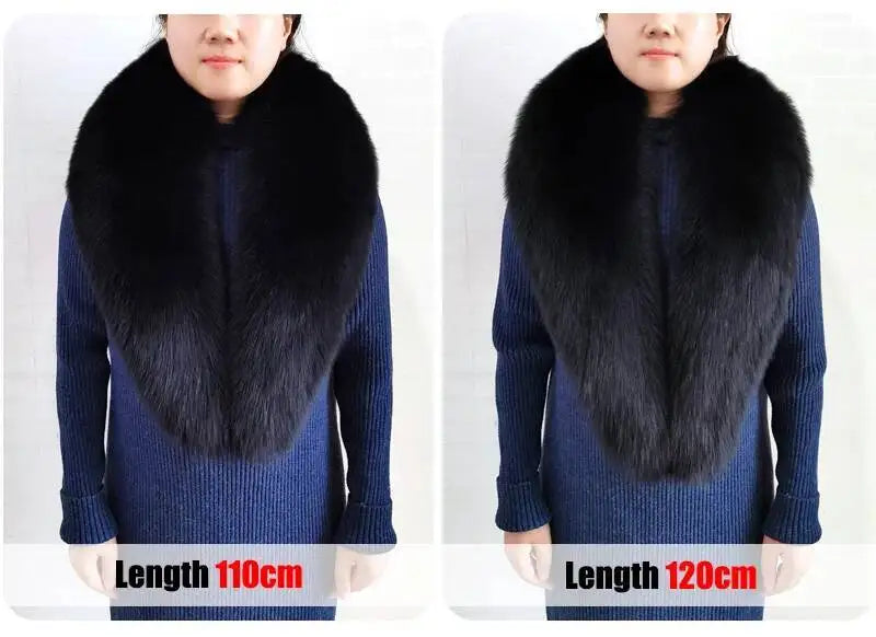 CowLost | natural-color-raccoon-fox-collar-scarf |7